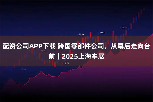 配资公司APP下载 跨国零部件公司，从幕后走向台前｜2025上海车展