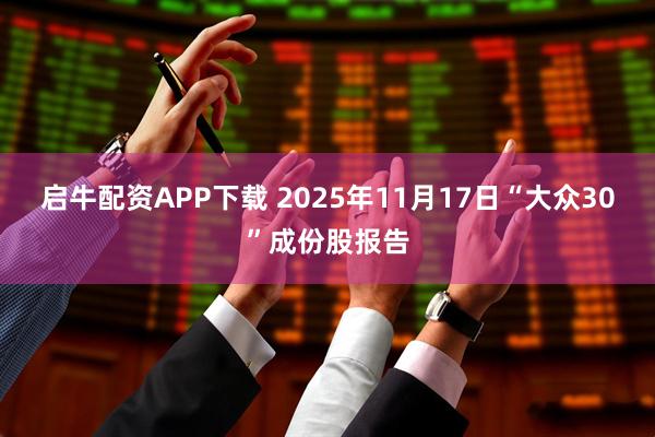 启牛配资APP下载 2025年11月17日“大众30”成份股报告